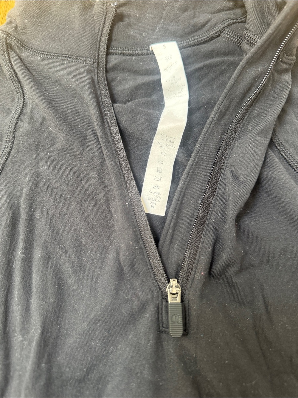 Lululemon Black Cropped Quarter-Zip Pullover Size S | Long Sleeve Active | - Picture 3 of 5